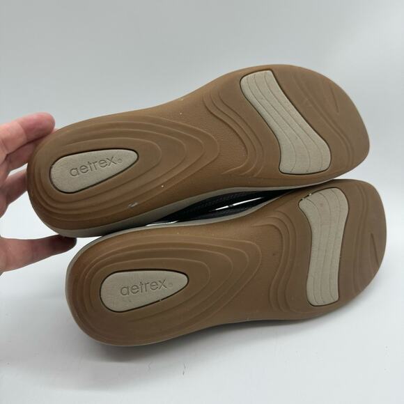 Aetrex Dana Lace Up Leather Oxford In Navy Sz 40 Comfort Coastal Grandma Office - Picture 10 of 12